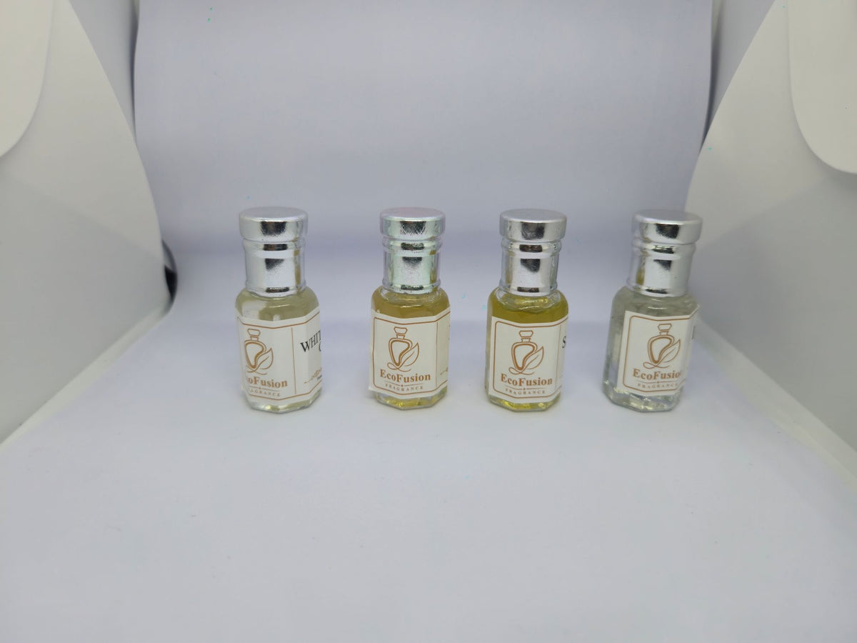 Ecofusion Premium Attar Collection – Set of 4 | Long-Lasting Luxury Fragrances