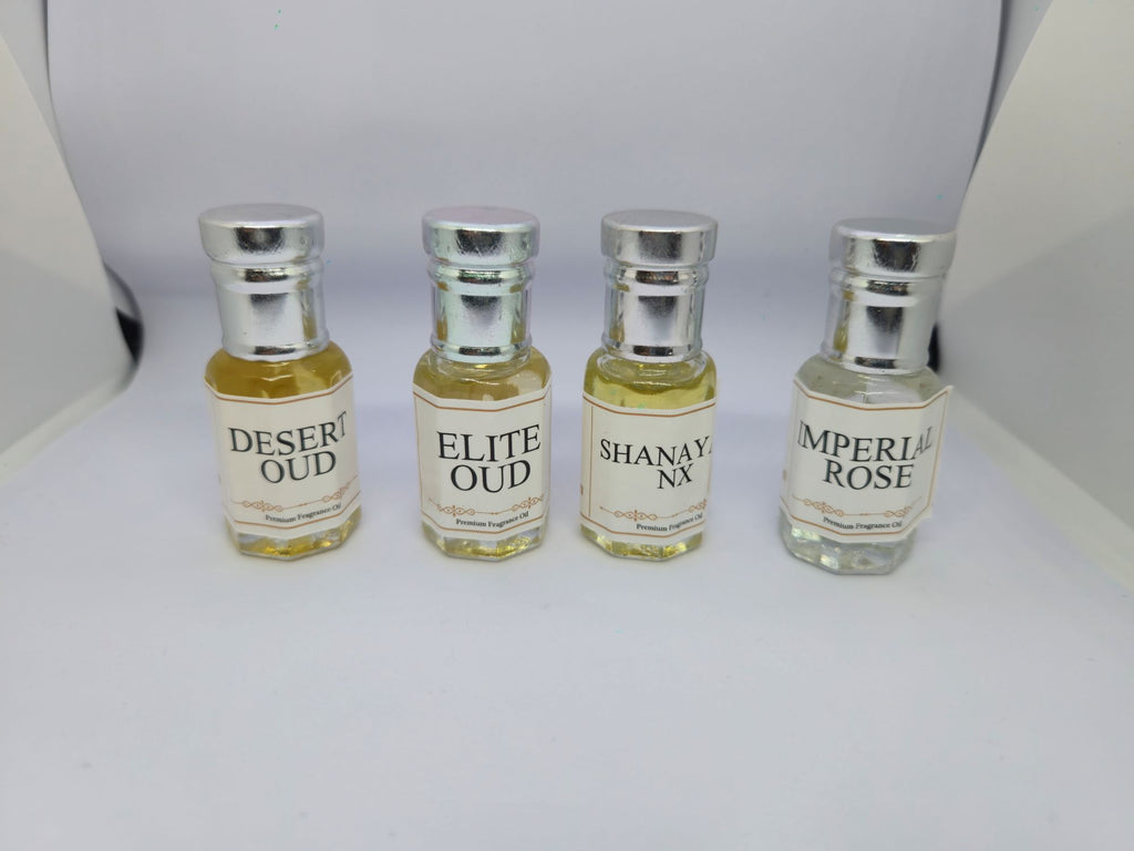 Ecofusion Premium Attar Collection – Set of 4 | Long-Lasting Luxury Fragrances