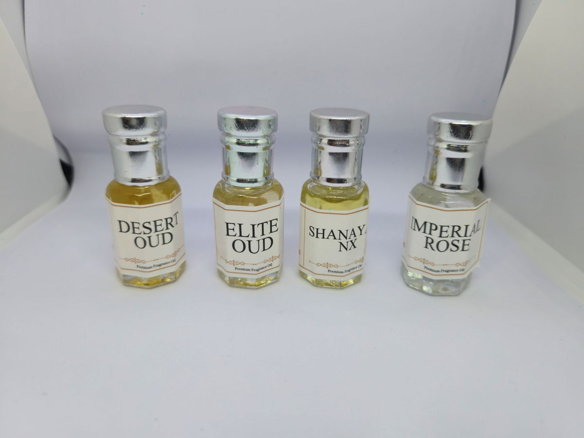 Ecofusion Premium Attar Collection – Set of 4 | Long-Lasting Luxury Fragrances